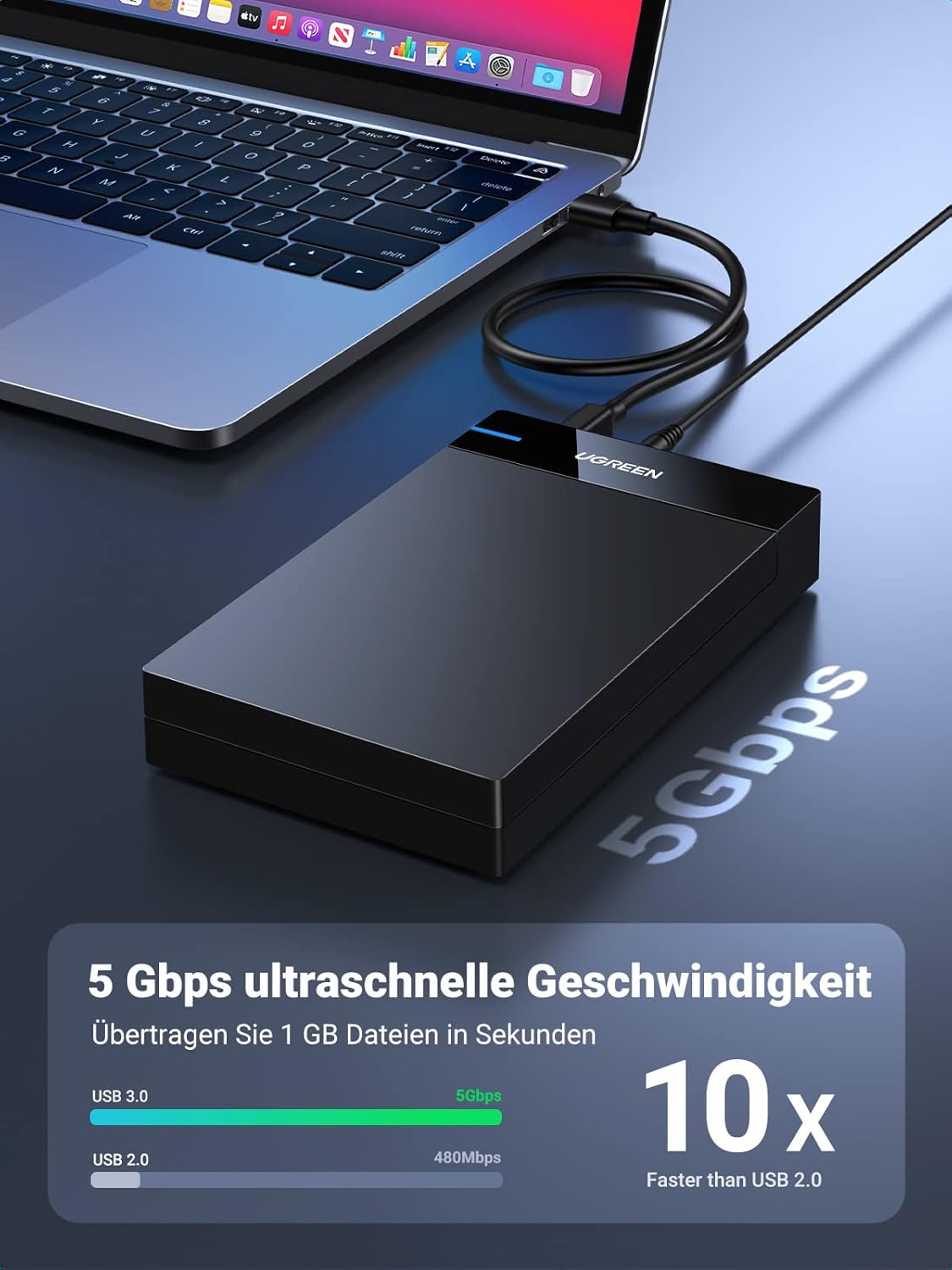 Detalle 2 de UGREEN USB 3.0 Festplattengehäuse 3,5 Zoll