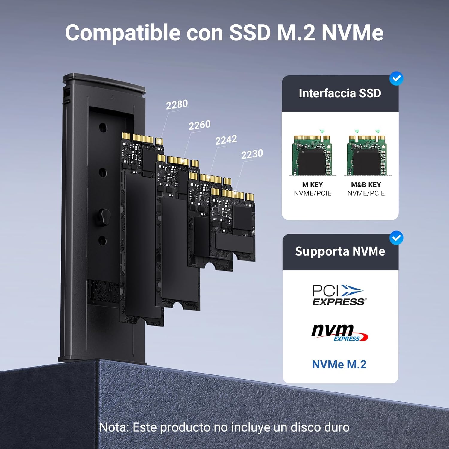 Thumbnail 2 de UGREEN Carcasa M.2 NVMe SSD con USB C 10Gbps 🚀