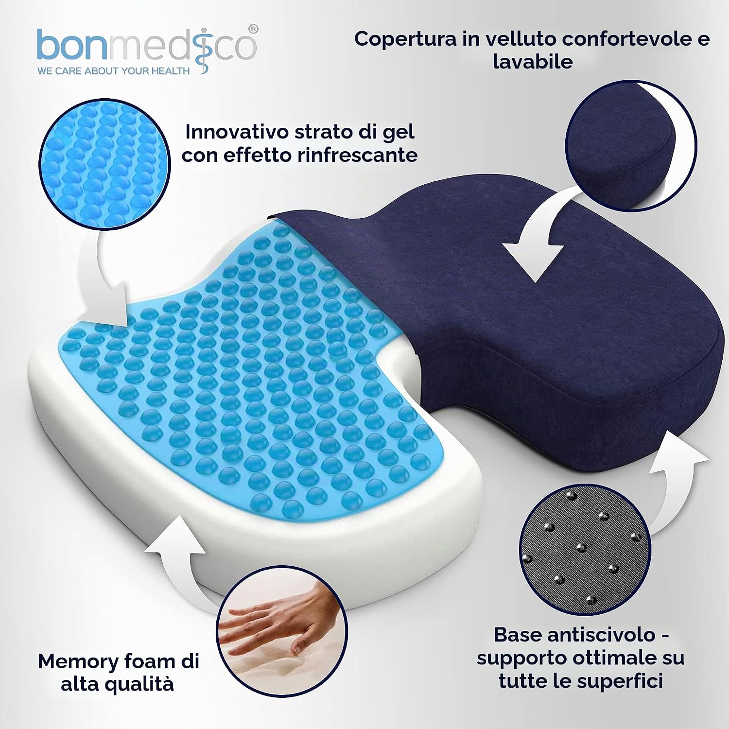 Detalle de bonmedico Cuscino Ergonomico per Sedia
