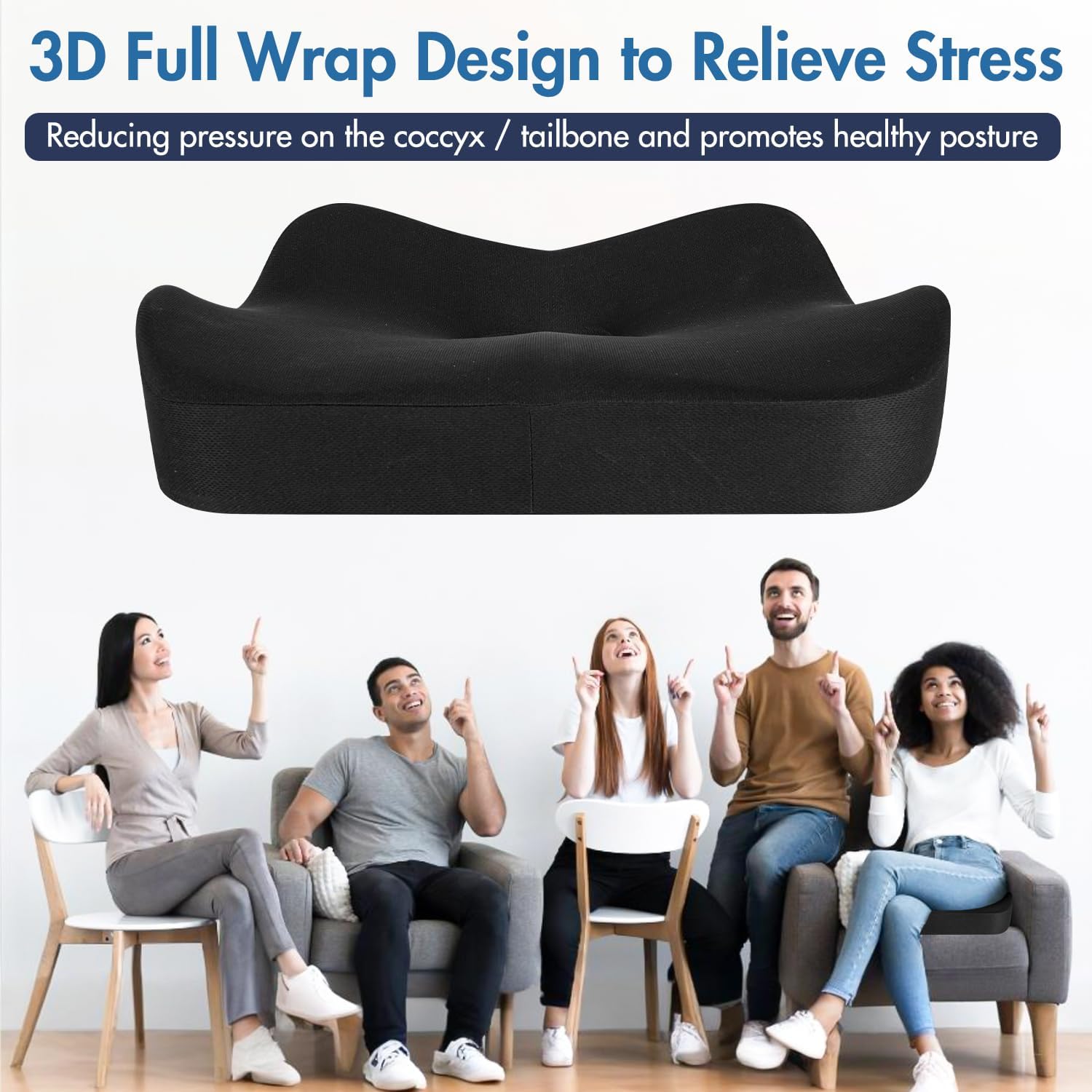 Thumbnail 4 de SKYNY Memory Foam Seat Cushion Tailbone Relief