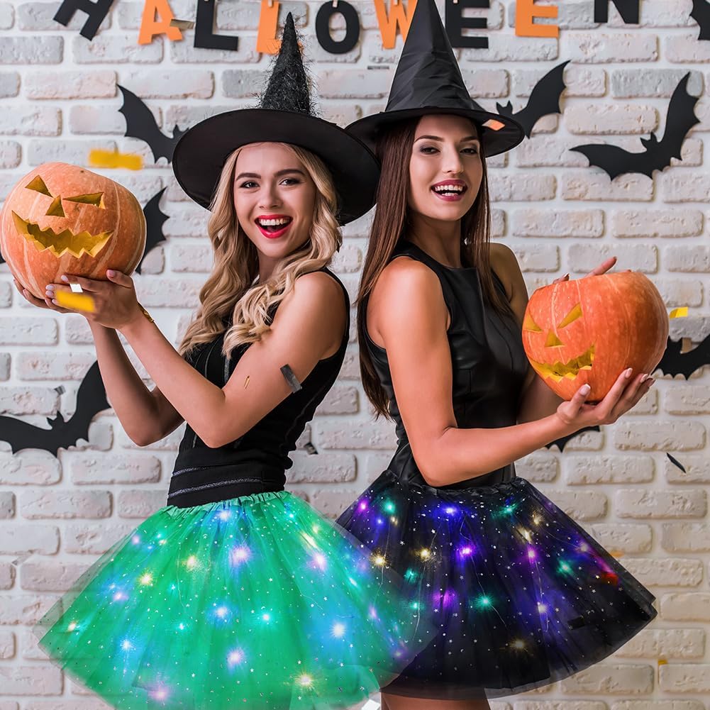 Detalle de URAQT Gonna Tulle LED per Bambina: tutù luminoso a 3 modalità per feste, danza e foto