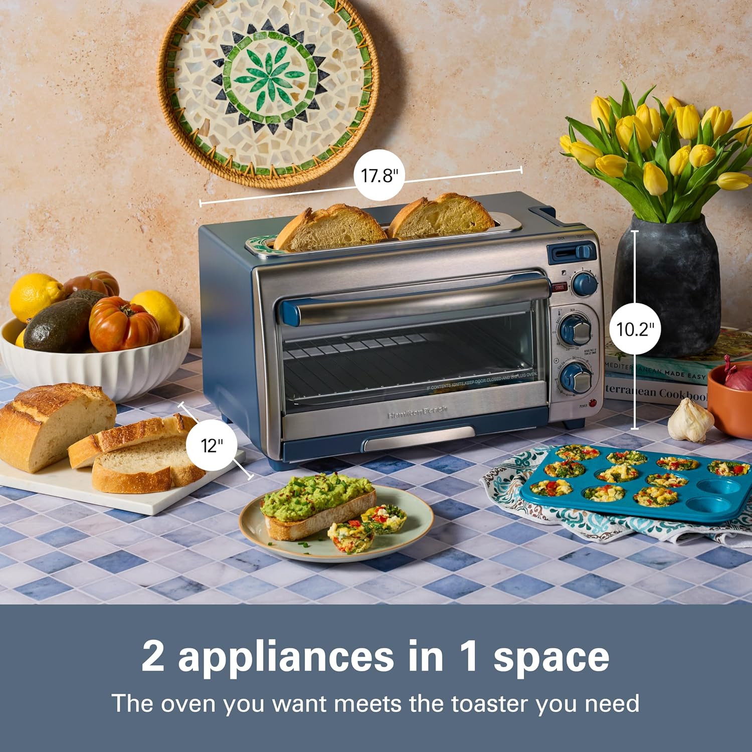 Detalle 2 de Hamilton Beach 2-in-1 Toaster Oven and Toaster 31158J