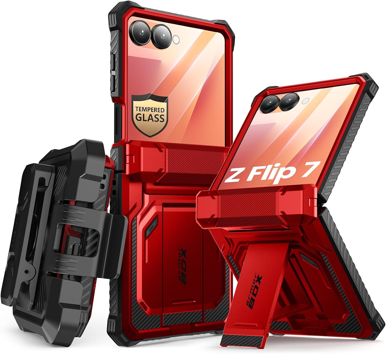 Detalle de i-Blason Samsung Galaxy Z Flip 7 Armorbox Case with Stand