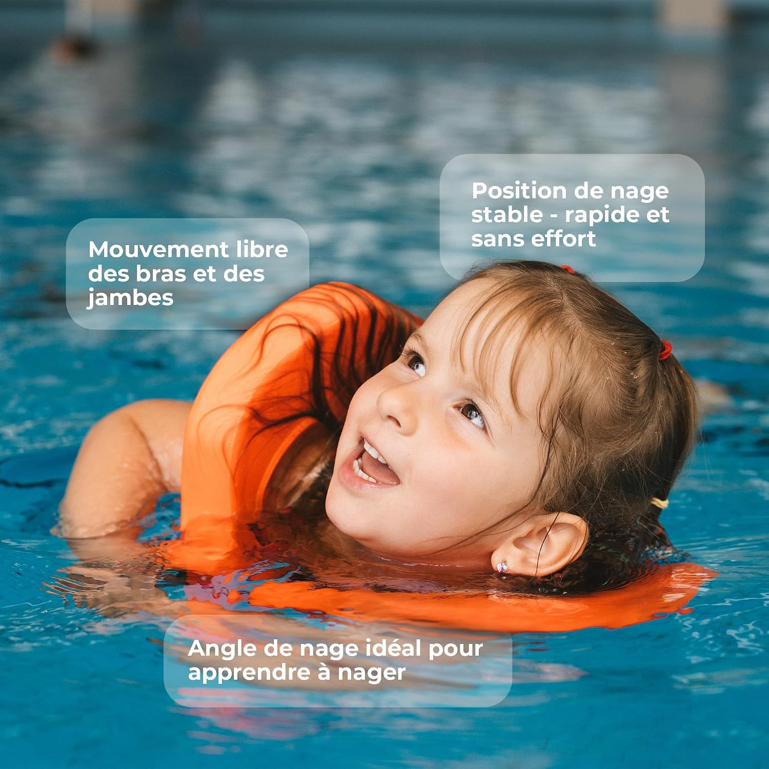 Detalle 2 de Flipper SwimSafe 1400 – Gilet de Sauvetage pour Enfants 11–30 kg avec Noyau en Mousse et Ajustement facile