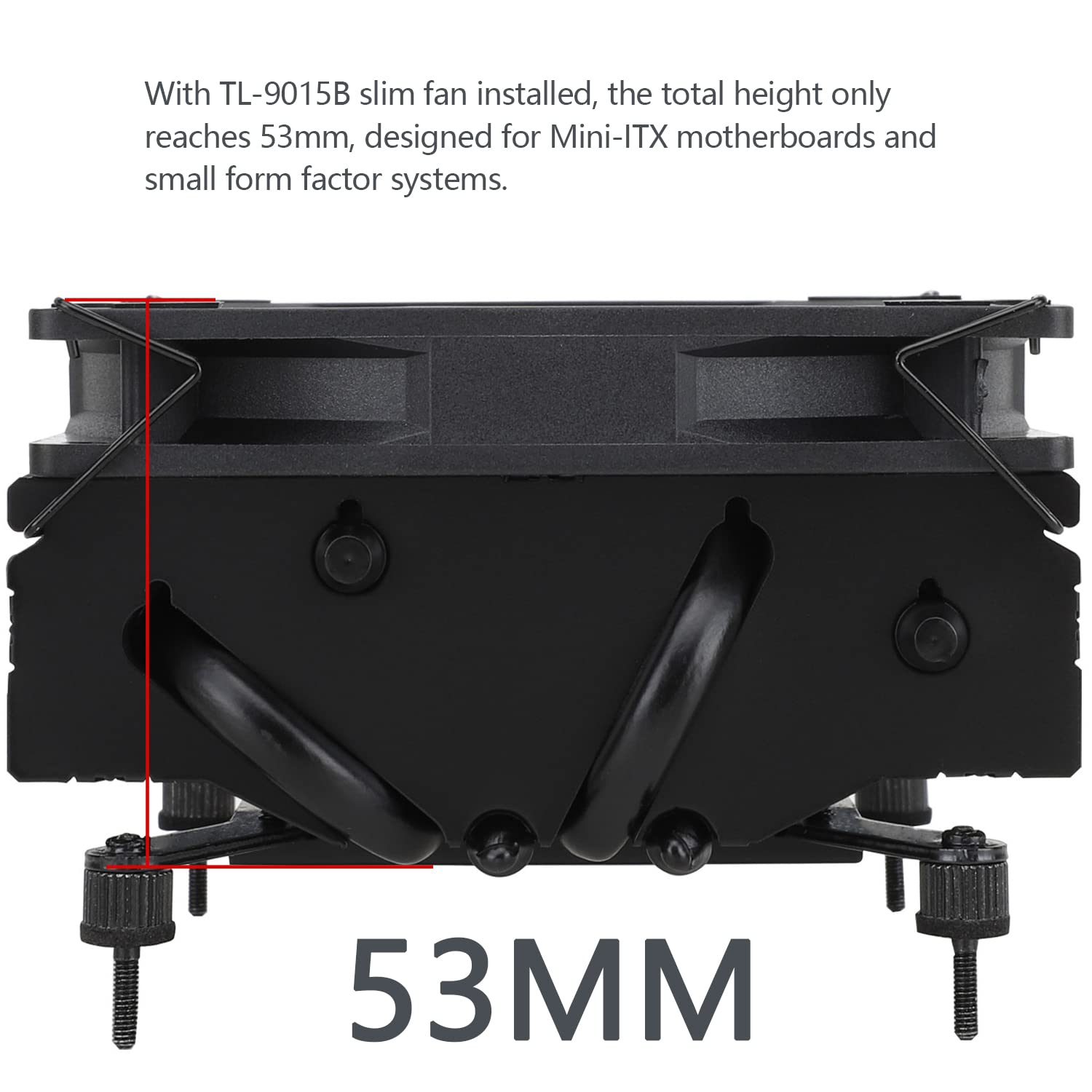 Thumbnail 2 de Thermalright AXP90 X53 Black: Low-Profile ITX CPU Cooler for AM4/AM5 and Intel LGA