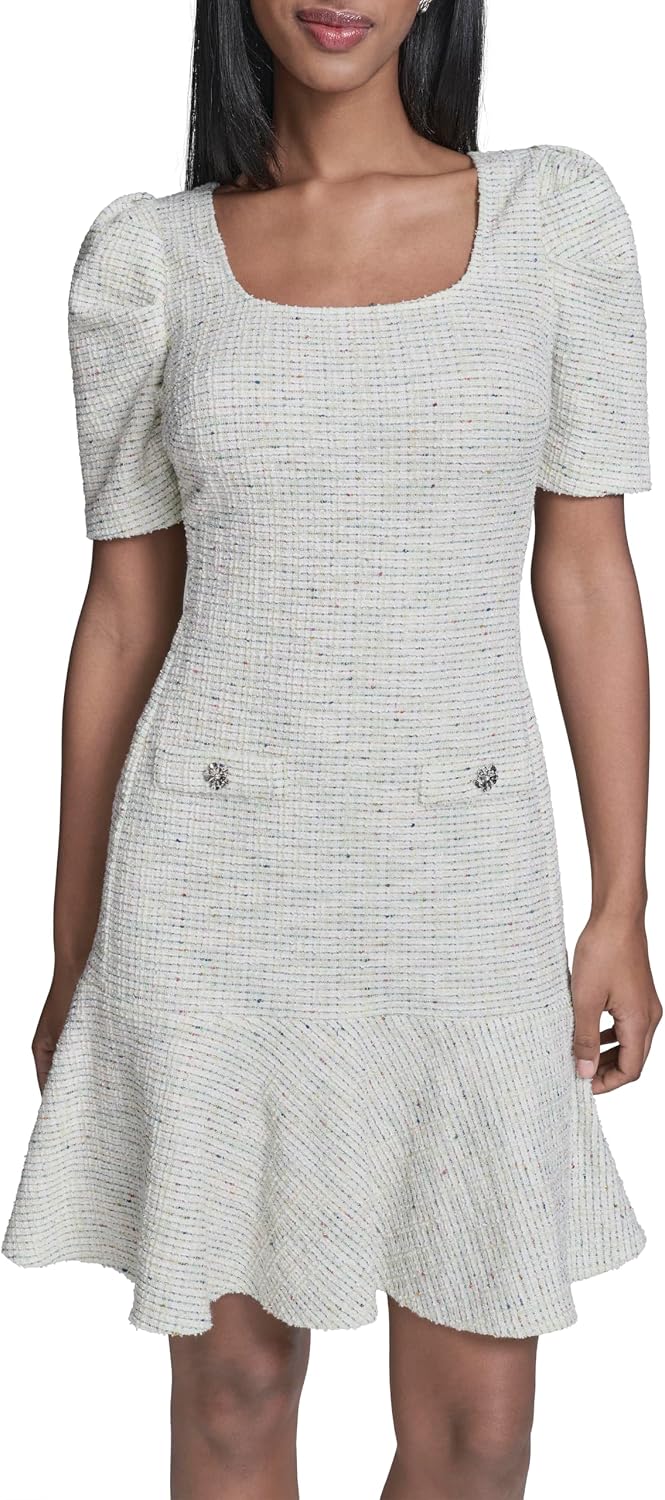 Detalle de Karl Lagerfeld Women's Tweed Mini Dress