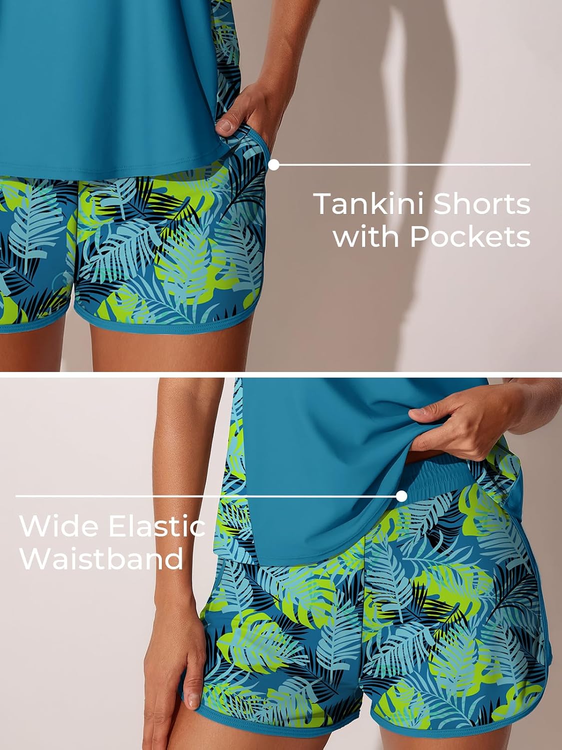 Detalle 2 de Summer Mae tankini swimsuit 2026 with pockets