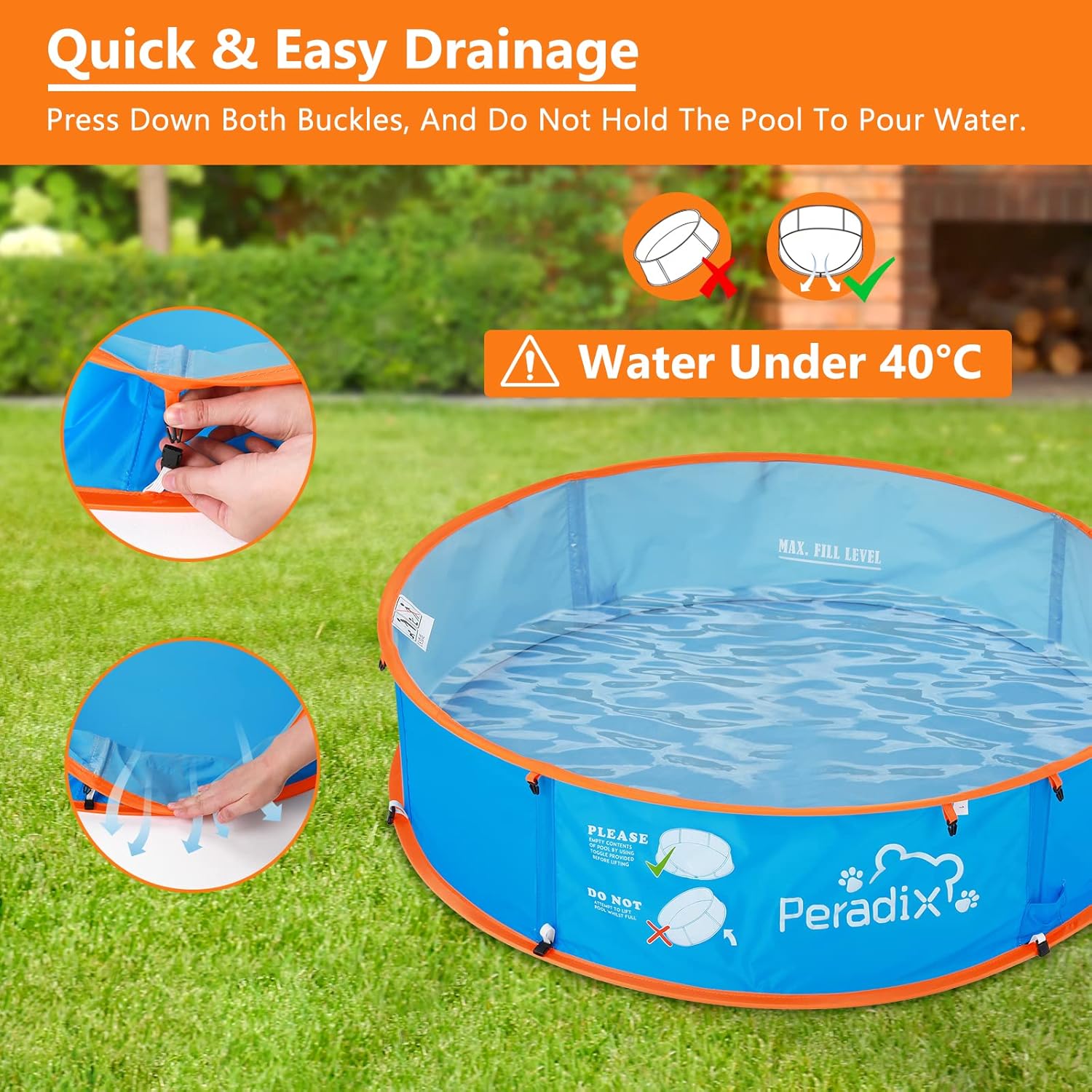 Thumbnail 4 de Peradix 4-in-1 Pop Up Paddling Pool & Ball Pit Tent with UV Canopy and Mosquito Net