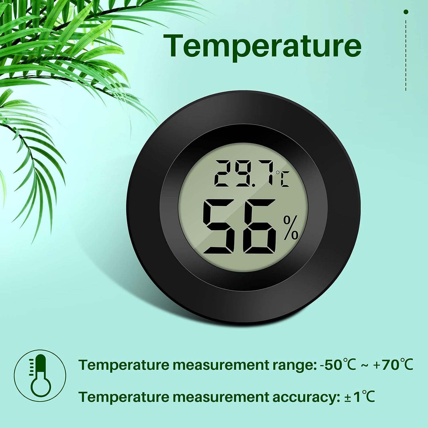 Detalle de Thlevel Humidity Meter Sensor Thermometer 3 Pack 📏