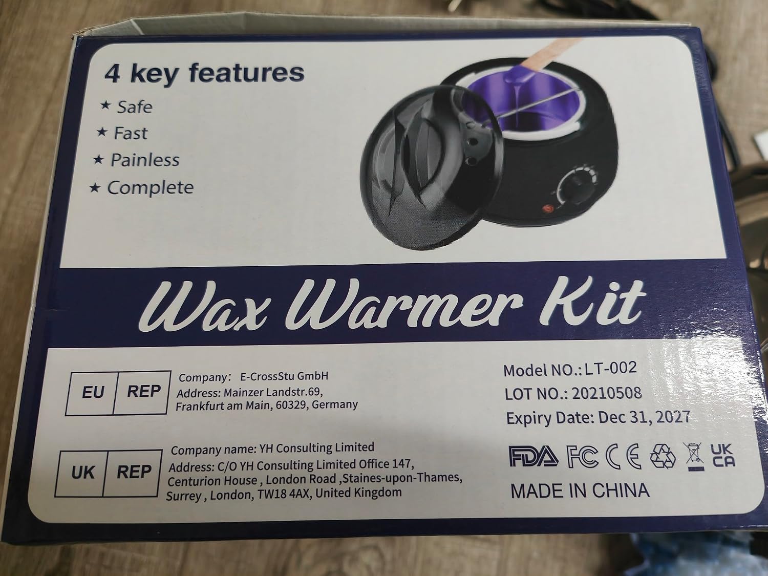 Detalle 2 de Wachswärmer Waxing Set 4 x 100 g für Haarentfernung
