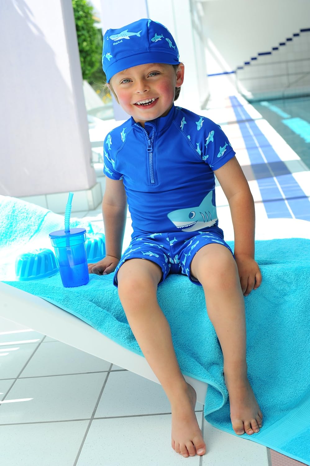 Detalle de Set da Bagno Playshoes UV 2 pezzi per bambini: maglietta con protezione UV e costume con elastico