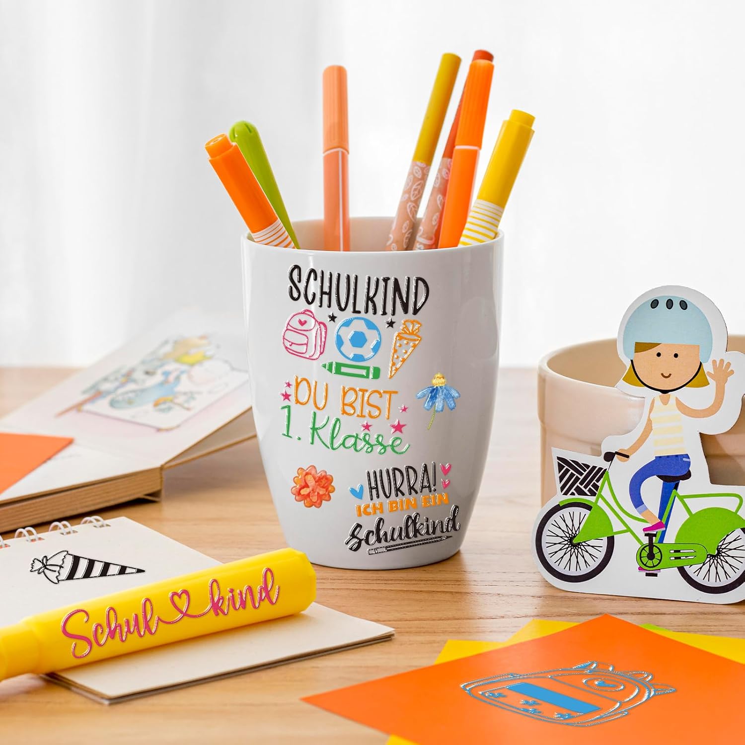 Thumbnail 4 de Rub On Sticker Einschulung – Transferfolie für DIY Party Deko & Glas, 4 Bögen, 15,5 × 21,2 cm