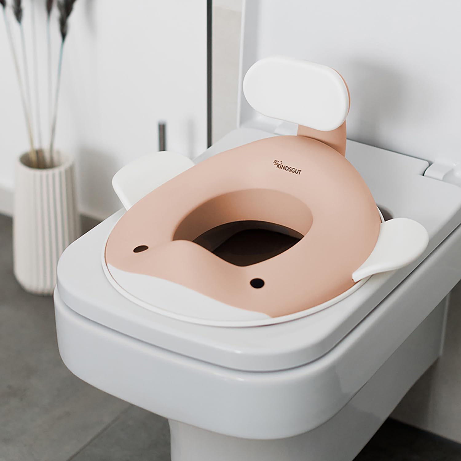 Thumbnail 2 de Kindsgut Whale for Children toilet seat with splash guard in child-friendly peach