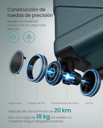 Detalle de SONGMICS TREVO RLP003C101, maleta rígida XL de ABS de 110 l con candado TSA
