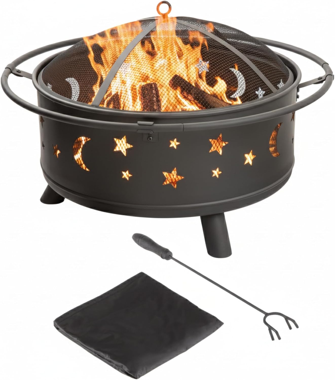 Detalle de Pure Garden Outdoor Fire Pit, 32-Inch