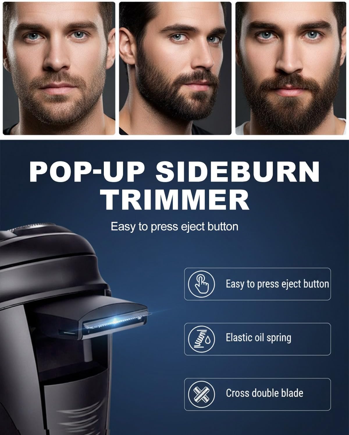 Thumbnail 4 de Lorrtta USB Charging Electric Razor for Men: Cordless Shaver with 90-Minute Runtime and IPX5 Wet & Dry Performance