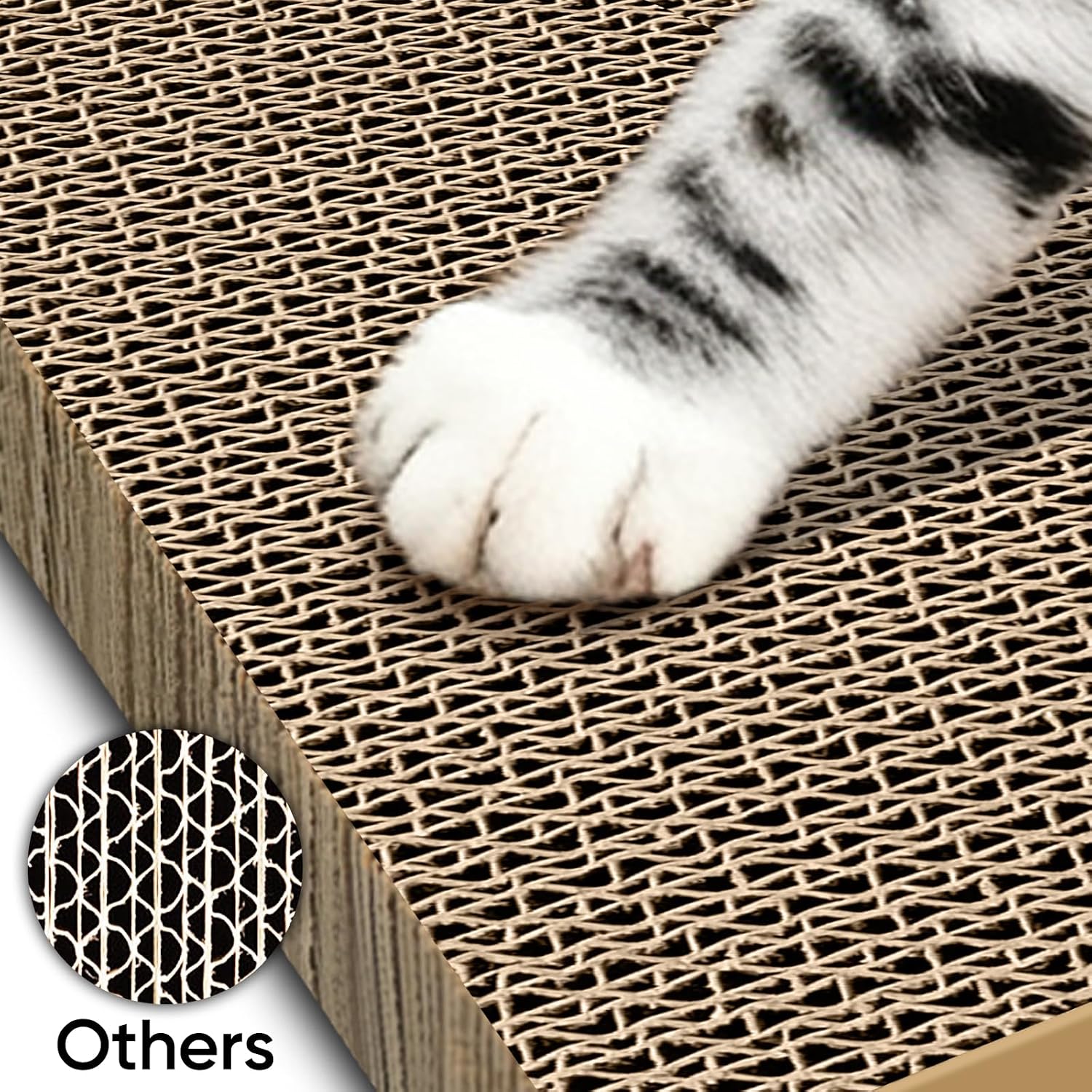 Thumbnail 5 de AGYM Cat Scratchers 4 Packs Refills – Large Corrugated Cardboard Scratching Pads