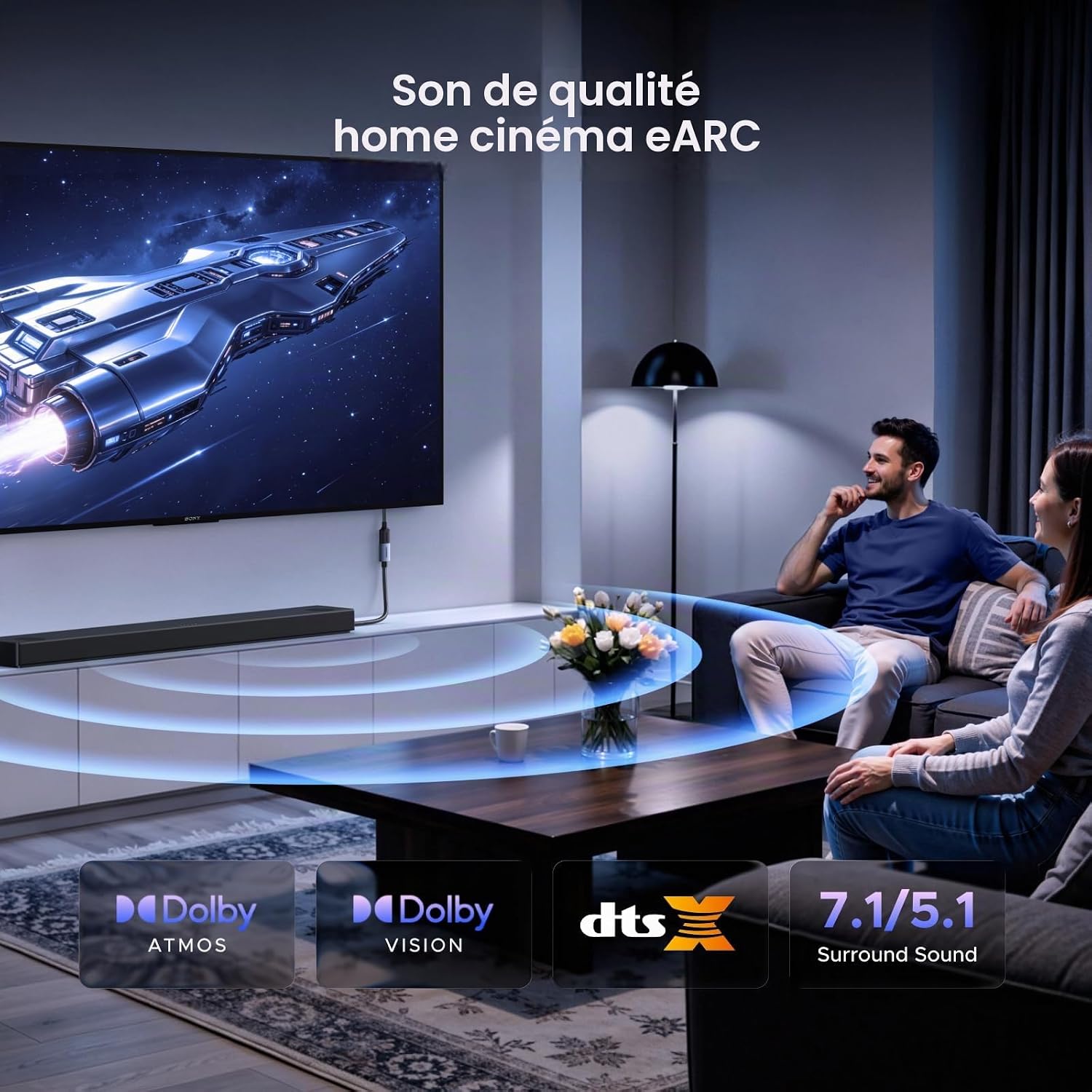 Detalle de UGREEN HDMI 2.1-verlengkabel 1M, 48 Gbps en ondersteuning tot 8K@60Hz
