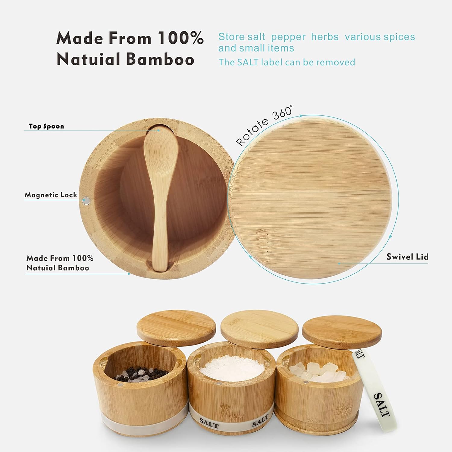 Thumbnail 4 de ThougrLyh Bamboo Salt Box