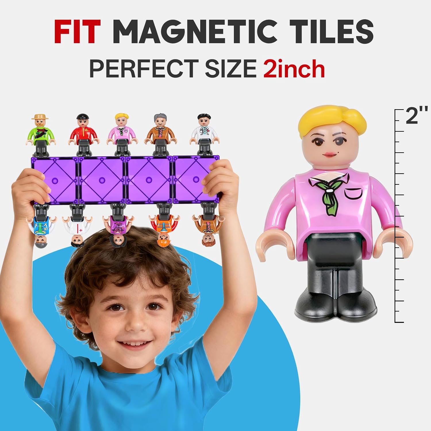 Thumbnail 5 de Magnetic People Figures 15PCS for Kids 🧩