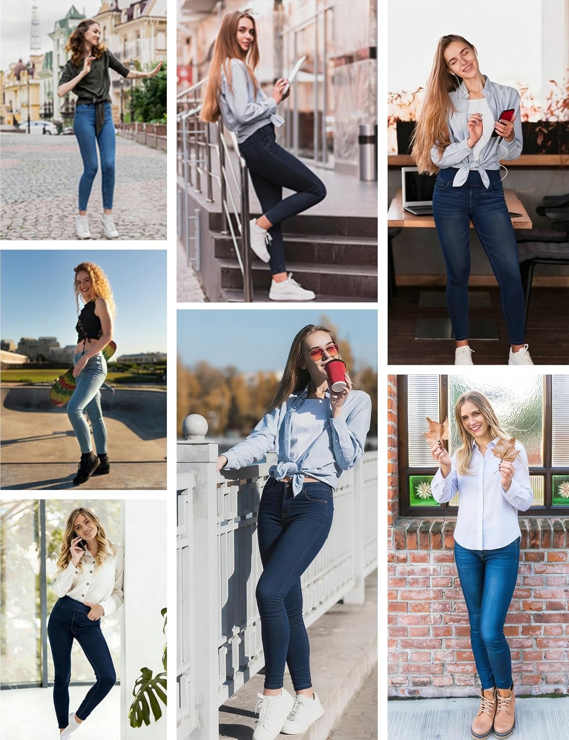 Thumbnail 5 de Heathyoga Stretchy Jeans High Waist Tummy Control