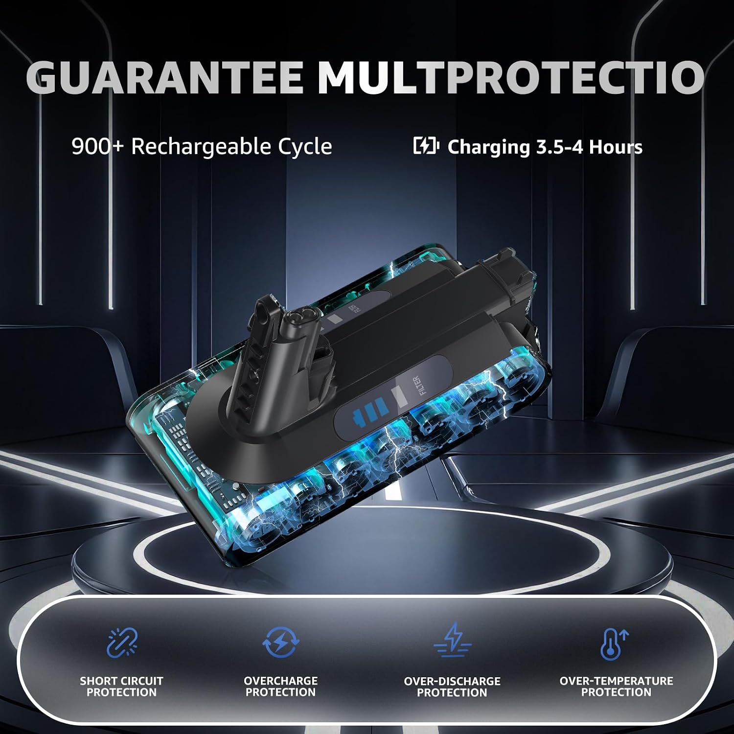 Detalle de EGR V10/SV12 Battery Replacement for Dyson V10 Series – with 2 Filters