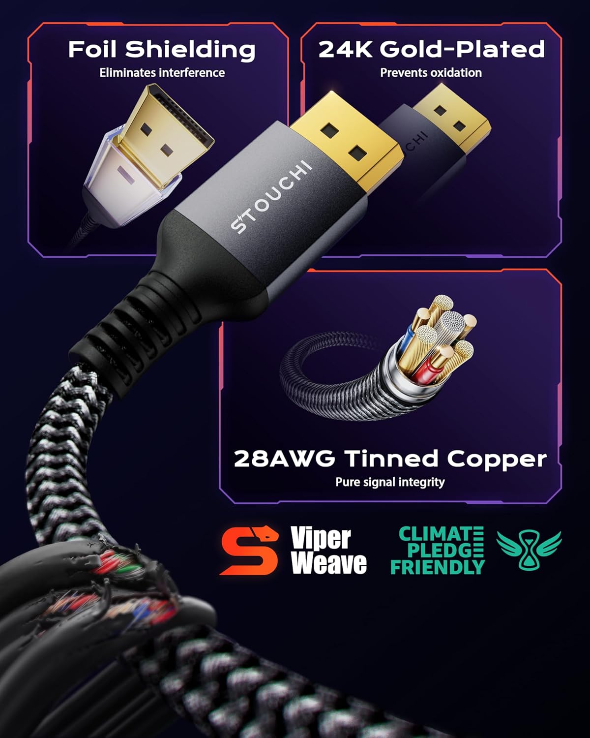Thumbnail 4 de Stouchi VESA DisplayPort Cable 10FT đź–Ą