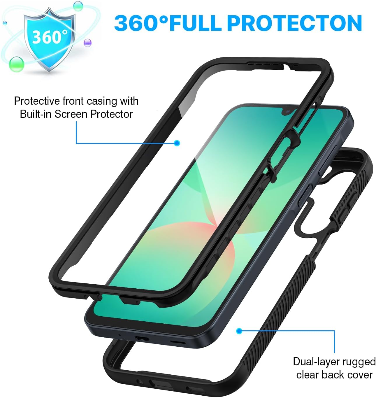 Thumbnail 1 de CENHUFO Samsung A26 Case with 360° Protection