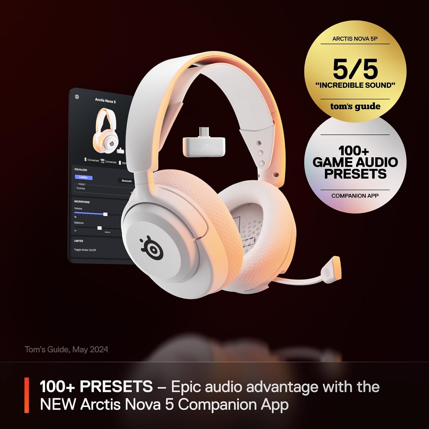 Detalle 2 de SteelSeries Arctis Nova 5 Wireless gaming headset 60 hr