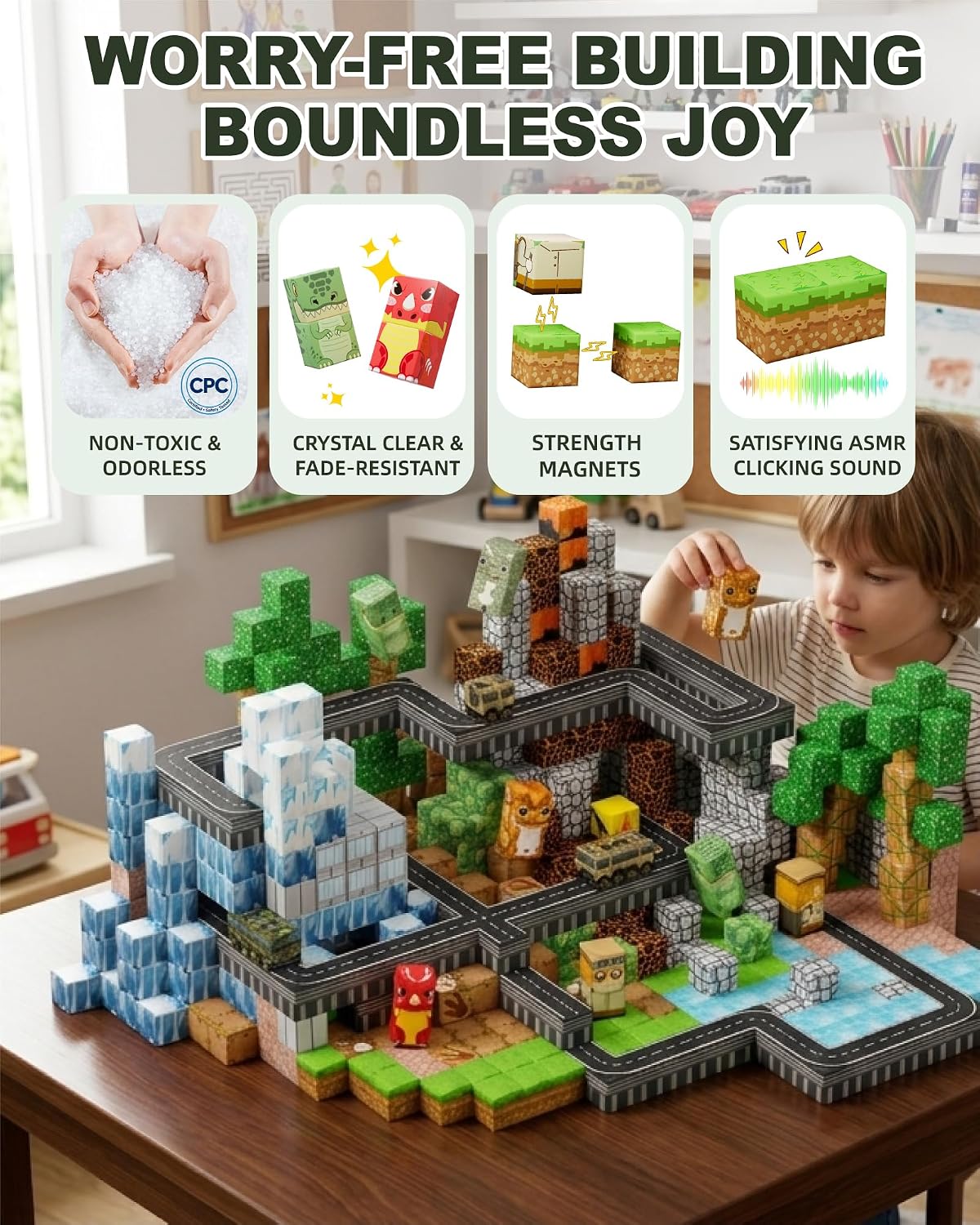 Detalle 2 de Vrykzyl Magnetic Building Blocks 144-Piece Set