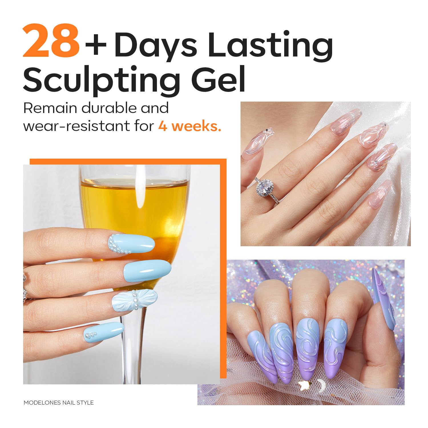 Detalle de modelones 3D Nail Gel Kit 9g ๐