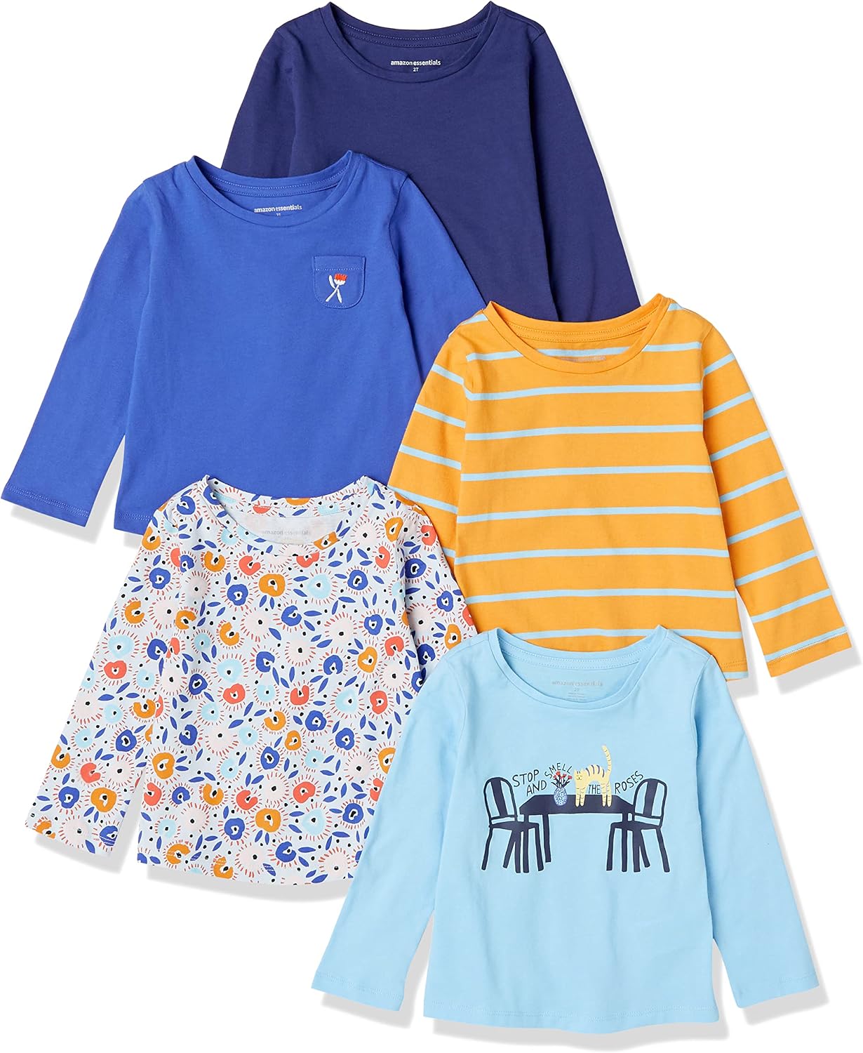 Thumbnail 6 de Amazon Essentials Girls and Toddlers' Long-Sleeve T-Shirts, Multipacks