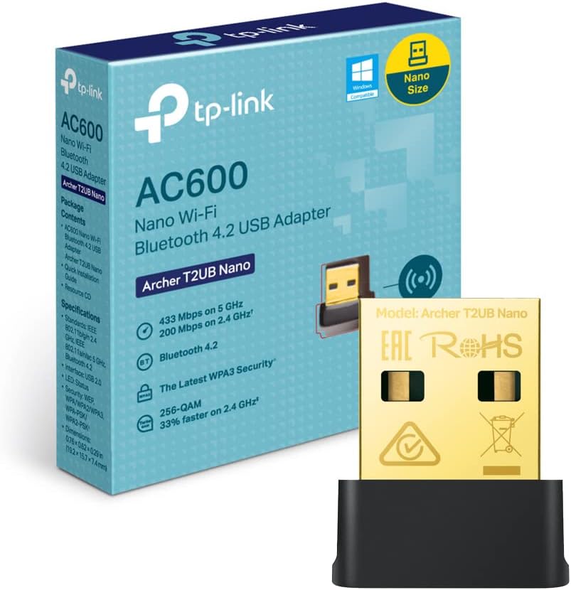 Detalle de TP-Link Archer T2UB Adattatore Wi‑Fi AC600 e Bluetooth 4,2 per PC