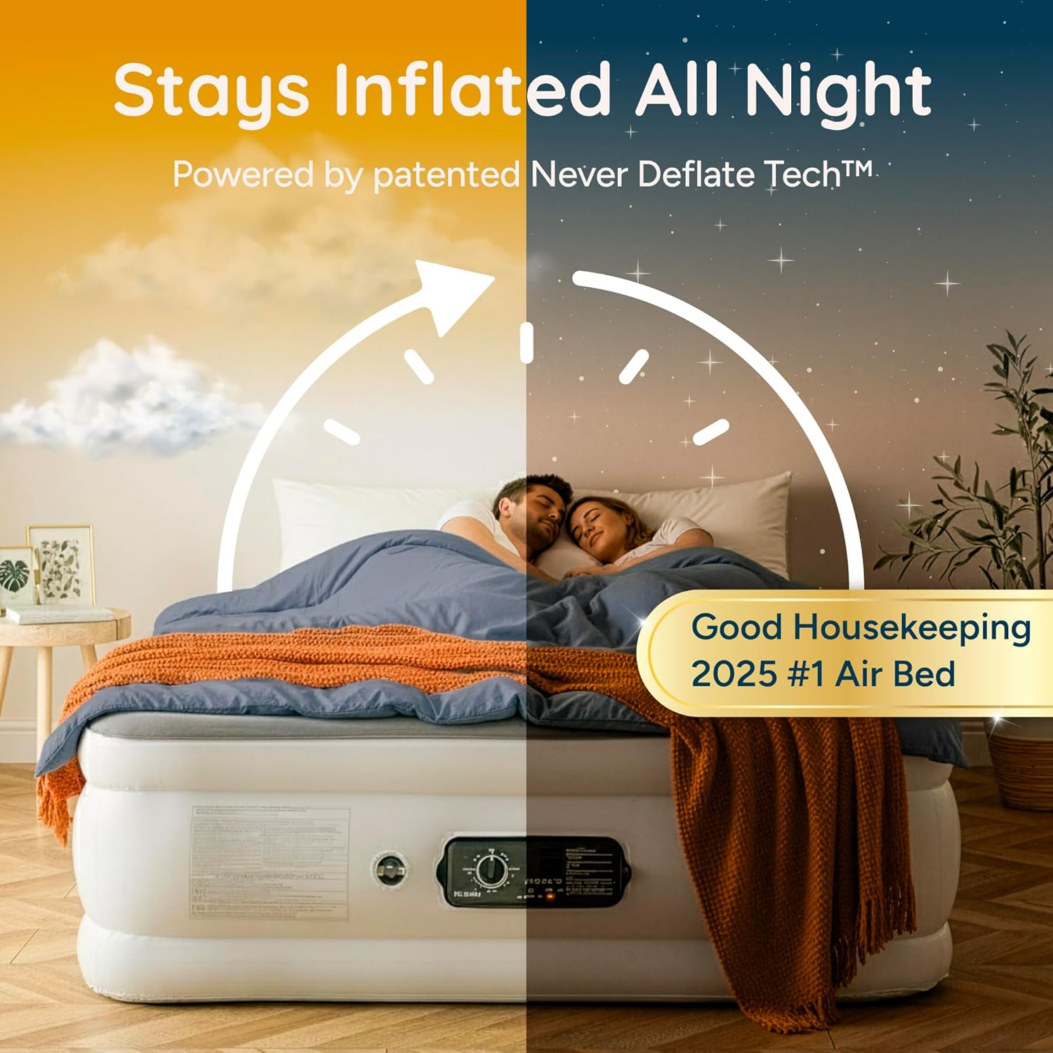 Detalle de Huddle Double air bed with dual pump