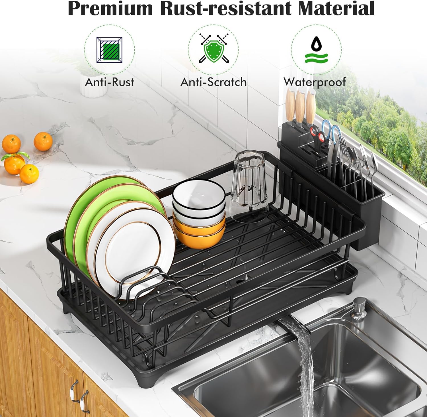 Thumbnail 3 de Kmiectse Dish Drying Rack 1-tier for Counter 🧽
