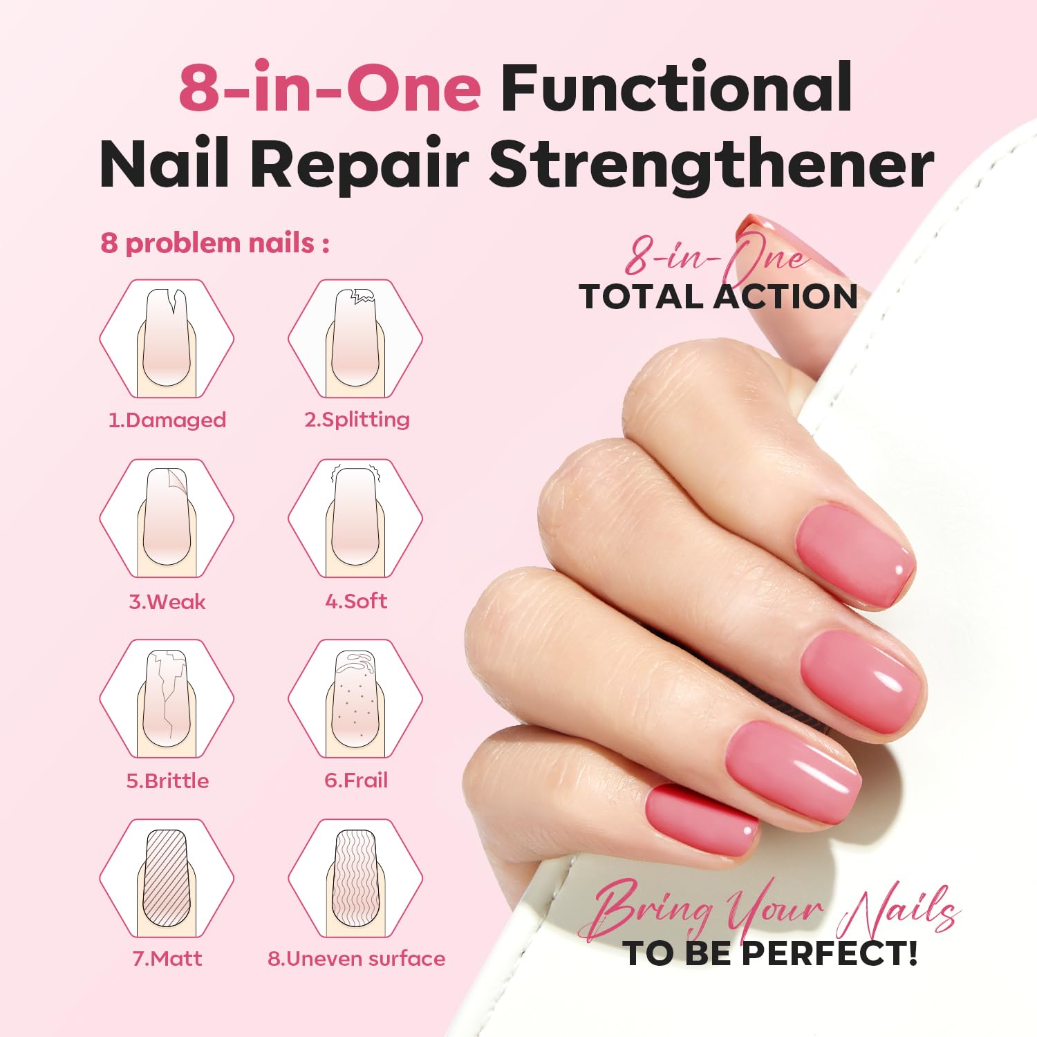 Detalle de Modelones X Nail Gel Kit Short Almond: 9-in-One Gel Nail Extension Kit for Home Salons