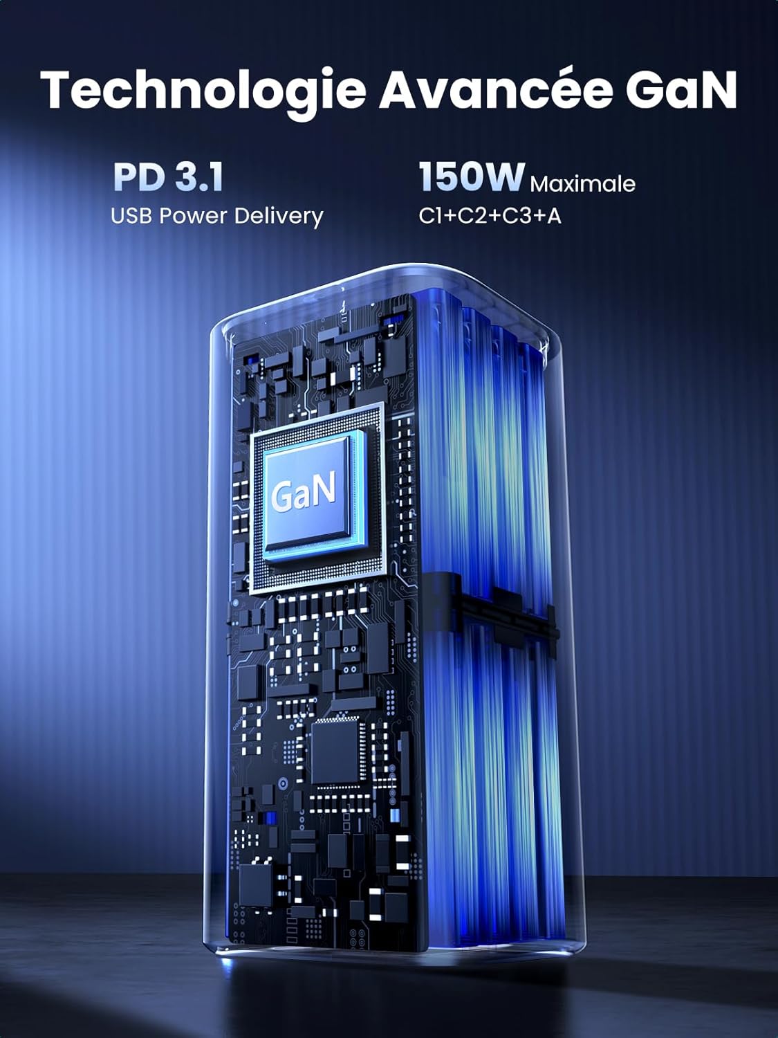 Thumbnail 4 de UGREEN chargeur allume-cigare 150 W GaN 4 ports USB‑C (PD 3.1, QC 4.0, PPS) pour voiture