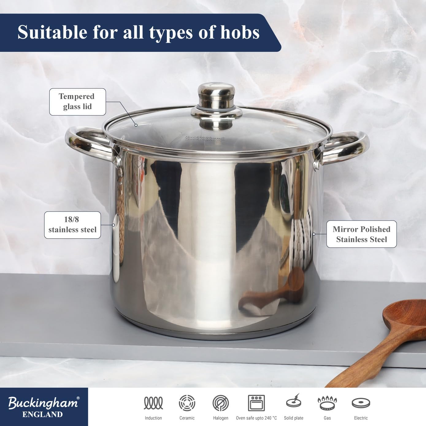 Thumbnail 3 de Buckingham 9 L induction stock pot