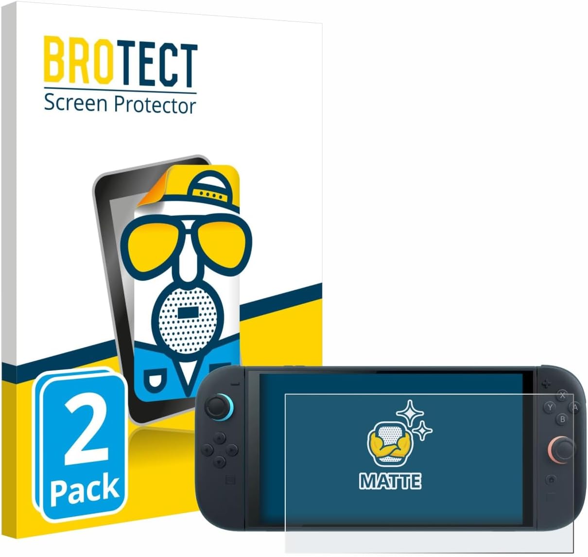 Detalle de BROTECT Entspiegelte Schutzfolie für Nintendo Switch 2 (2 Stück) – Matte Displayschutzfolie, Anti-Reflex, Anti-Fingerprint