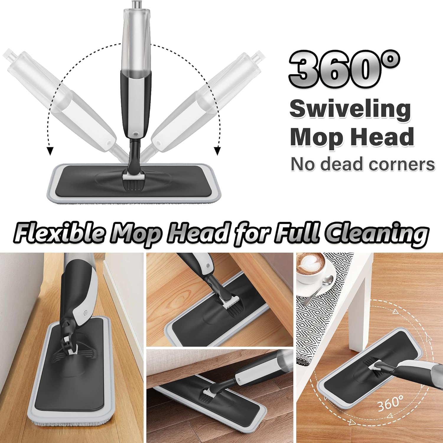 Thumbnail 4 de MANGOTIME Spray Mop with 4 Microfibre Pads