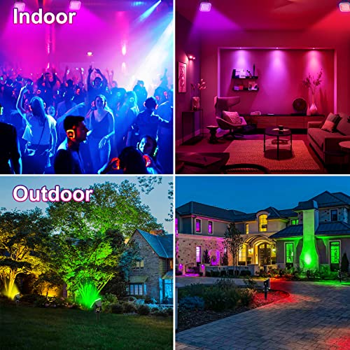 Thumbnail 6 de NATPOW Focos LED RGB para Jardín con Bluetooth 🌈