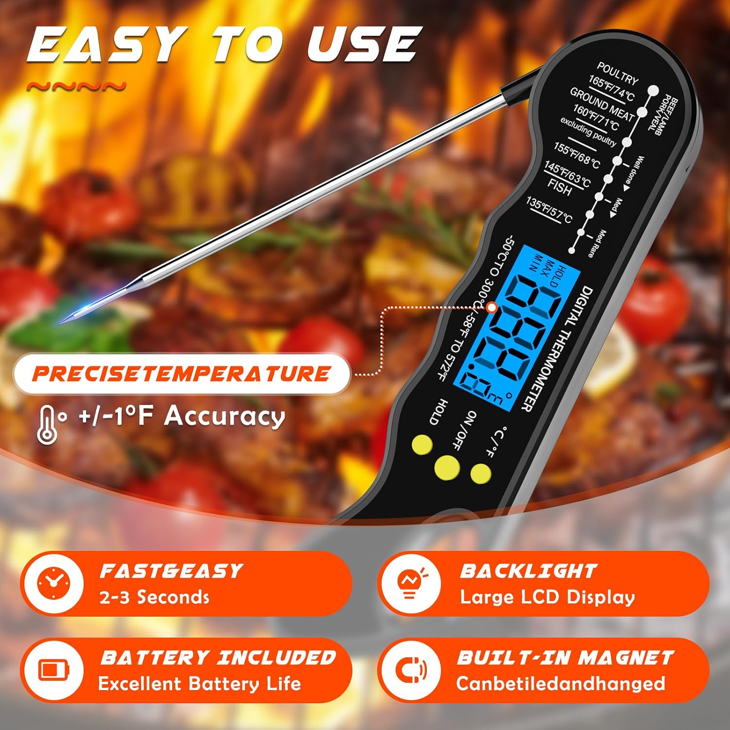 Detalle de Q128 Instant-Read Meat Thermometer