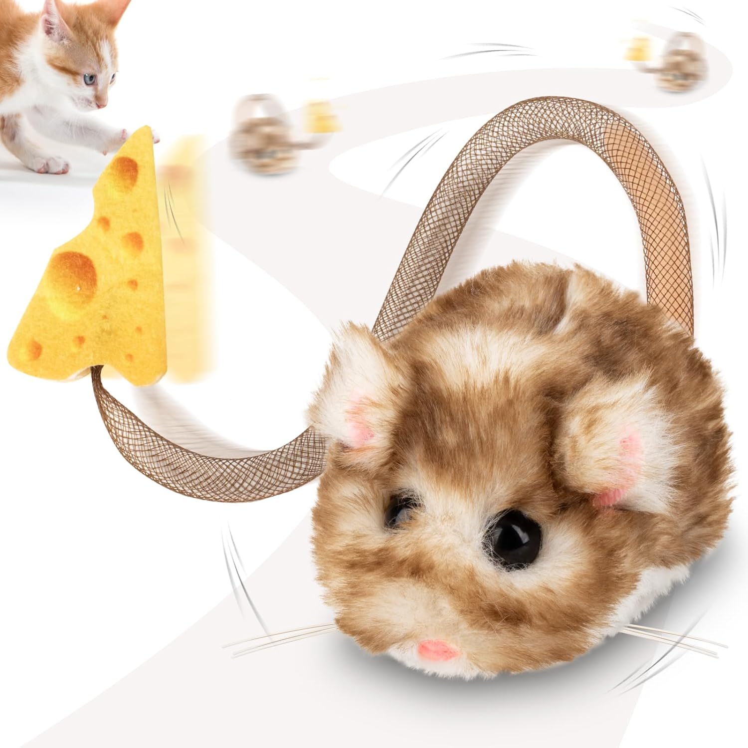 Thumbnail 1 de Migipaws giocattolo interattivo per gatti con topolino elettrico ricaricabile e coda che si muove