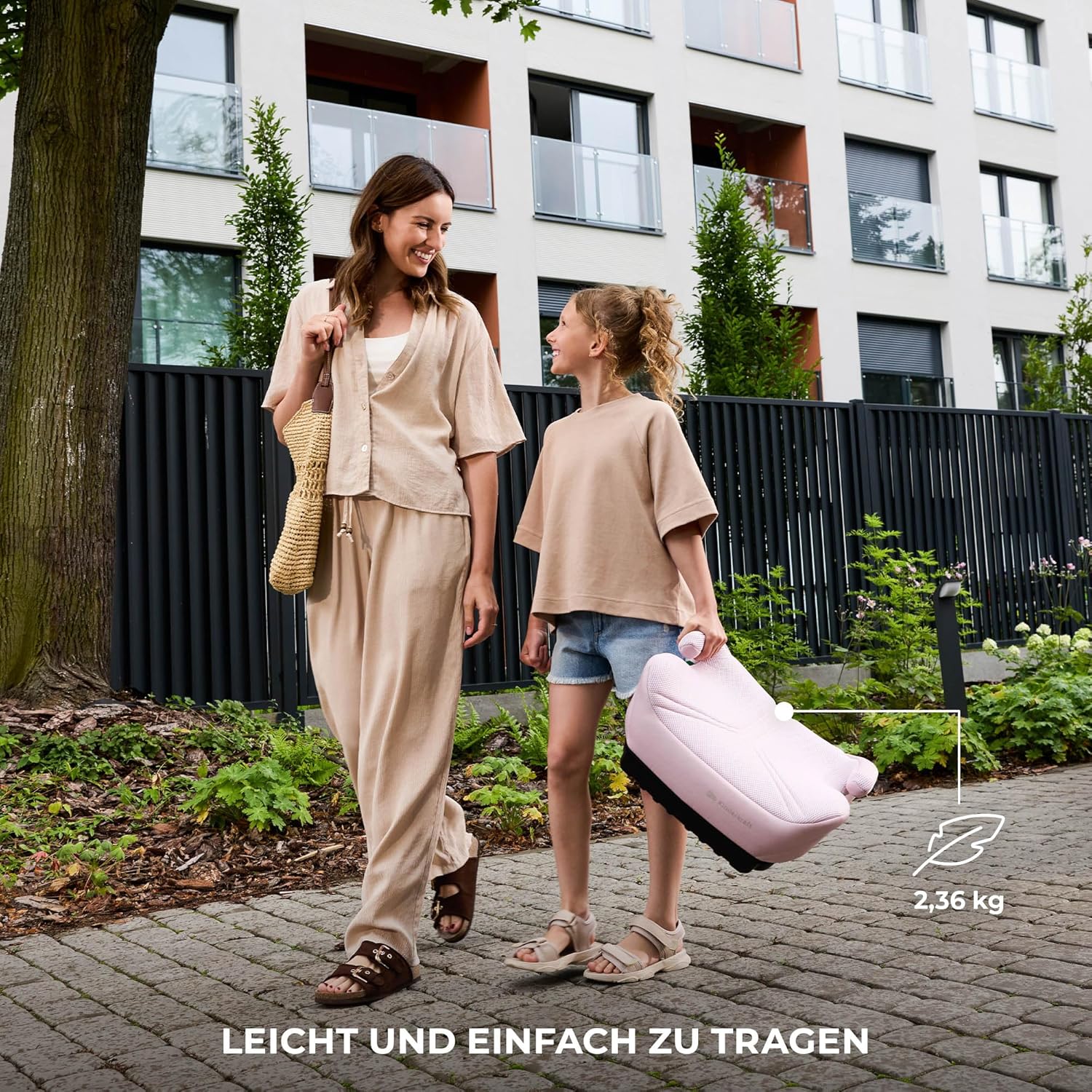 Thumbnail 1 de Kinderkraft i-BOOST 2 PRO – Sitz für Kinder 125–150 cm, Isofix, ultraleicht (2,36 kg) in Rosa