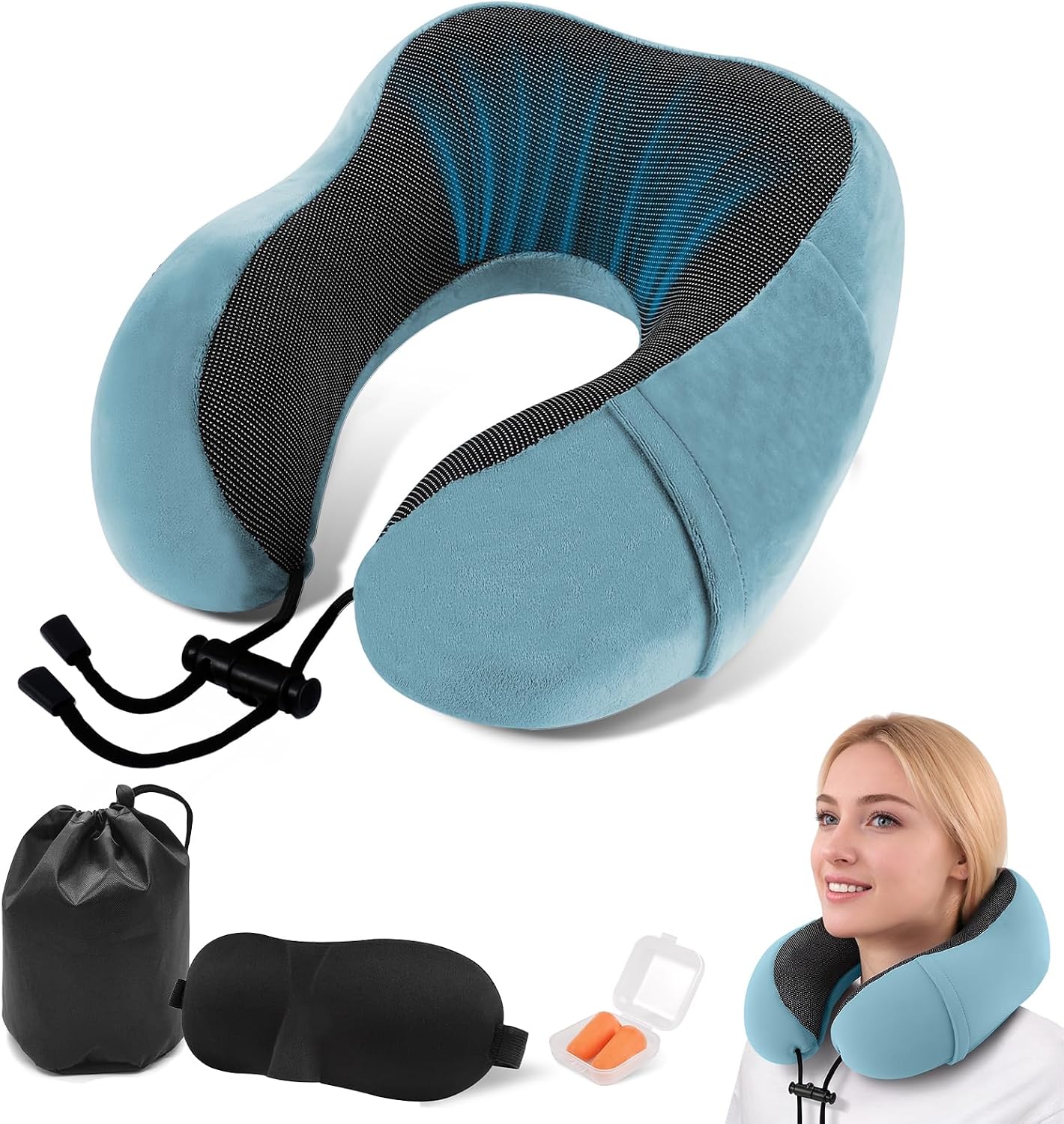 Detalle de ARTREE Almohada de Viaje Cervical Ajustable