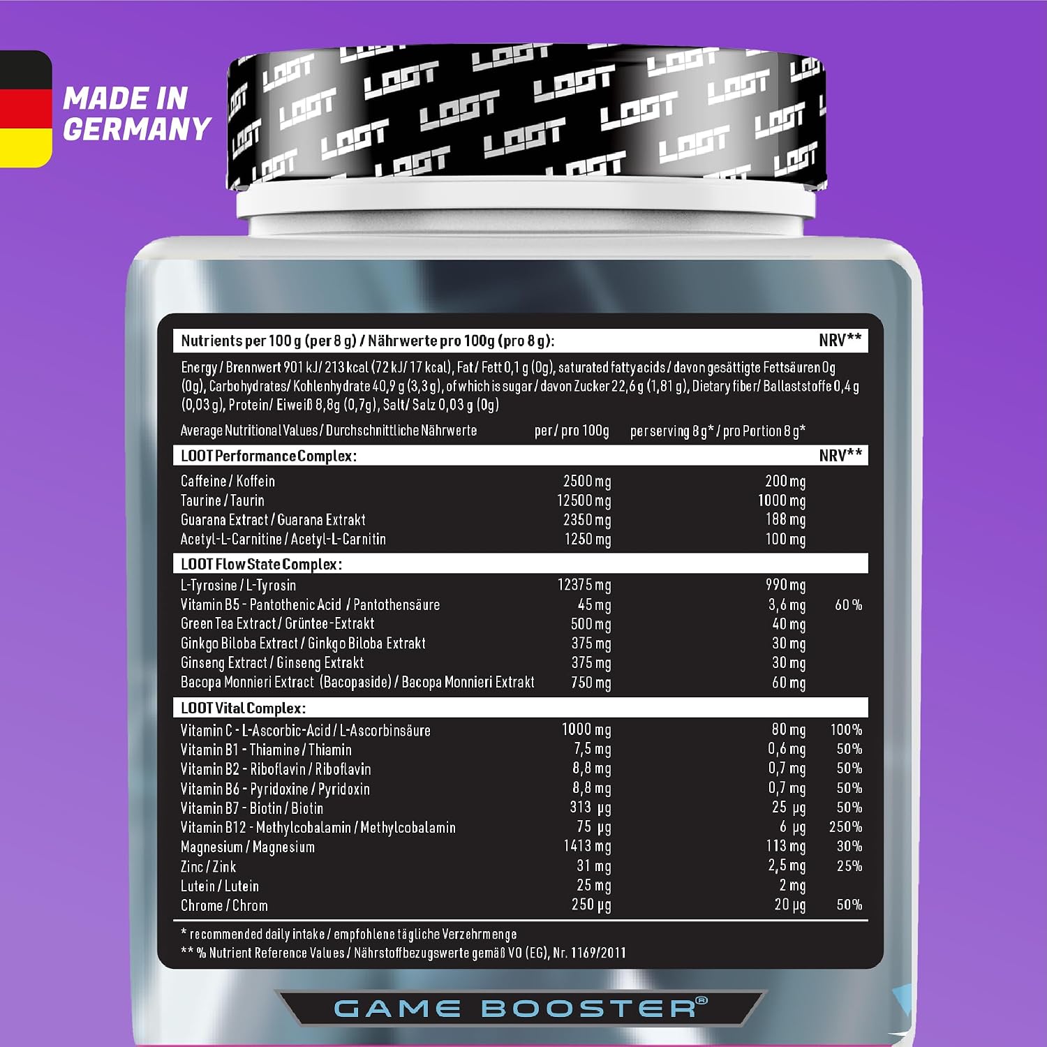 Thumbnail 6 de LOOT Gaming Energy Booster Silver Blaze – Flow-State-Formel für Konzentration & Ausdauer