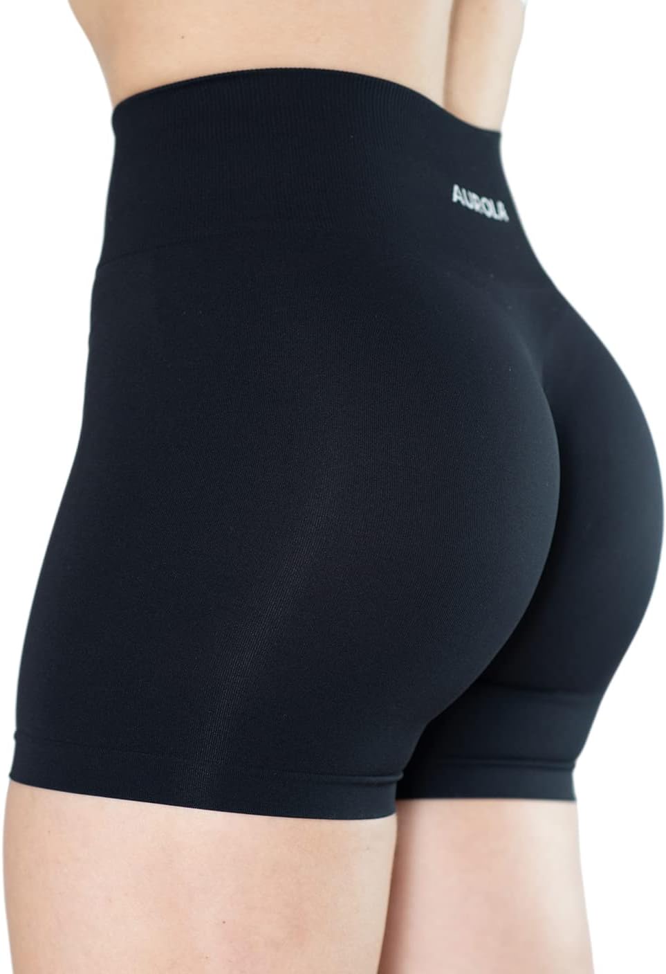 Detalle de AUROLA Dream Collection Women’s Workout Shorts (High Waist, Scrunch Butt, Seamless)