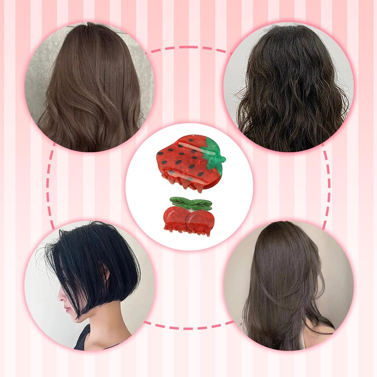 Detalle 2 de Fruit Print Hair Claws, Acrylic