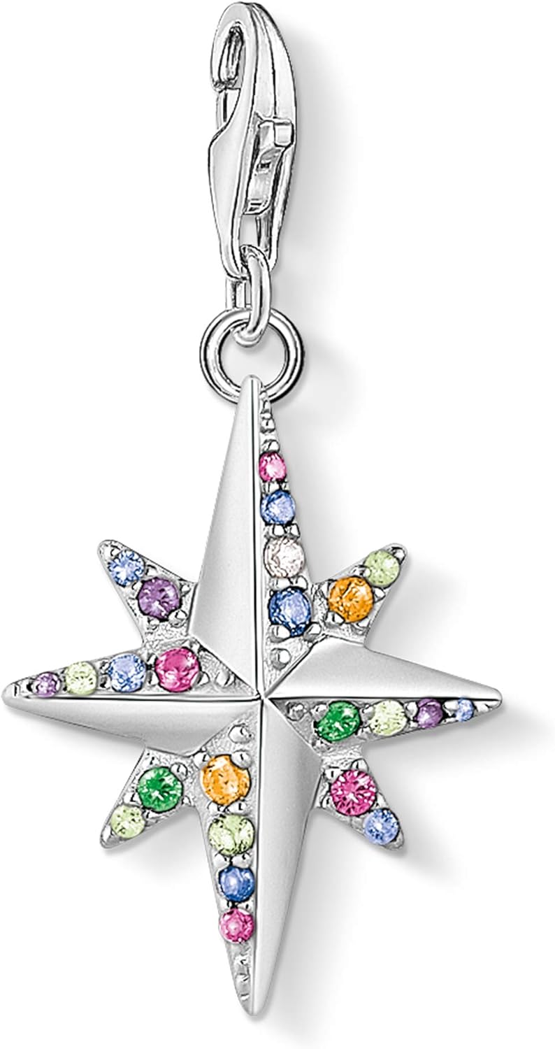 Thumbnail 1 de THOMAS SABO Charm Club Original Charm mit Karabinerhaken aus 925er Sterlingsilber (Sun, Luna, Star)