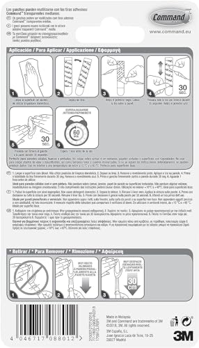 Thumbnail 9 de Command Medium Hooks, Clear: 7 Hooks and 10 Adhesive Strips for Damage-Free Organisation